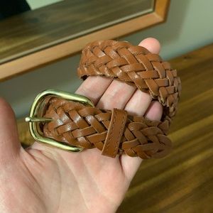 Vintage Braided Leather Belt